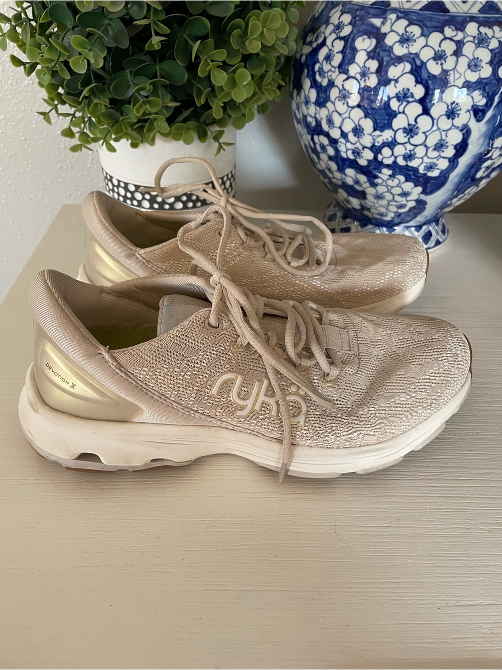 Ryka Devotion X Women's Athletic Shoes Beige Sneakers size 6.5 M